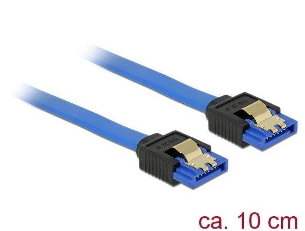 DeLock SATA 6 Gb/s receptacle straight > SATA receptacle straight 10 cm blue
with gold clips cable