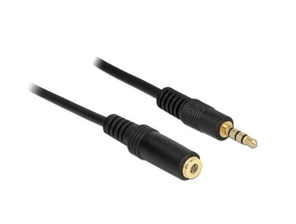 DeLock Extension Cable Audio Stereo Jack 3.5mm male / female IPhone 4 pin 0,5m
Black