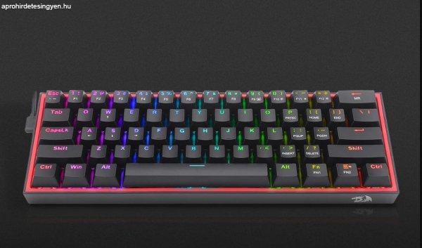 Redragon Fizz Pro black, wired&2.4G&BT mechanical Keyboard, RGB, blue switch
Black HU