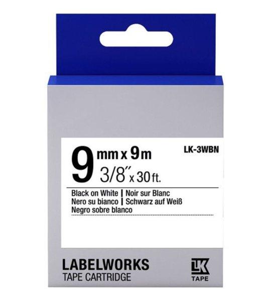 Epson LK-3WBN címkeszalag (9mm) Black on White - 9m