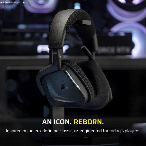 CORSAIR Vezeték Nélküli Headset, VOID v2 Wireless Gaming Headset, Dolby
Atmos, carbon