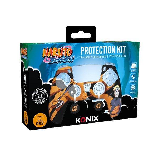 KONIX - NARUTO PS5 Dualsense kontroller Védőkészlet, Fekete