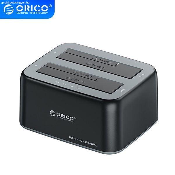 Orico 6829C3-V1-EU-BK 2,5"/3,5" SATA HDD/SSD Dual-bay Dock with
Offline Clone Function Black