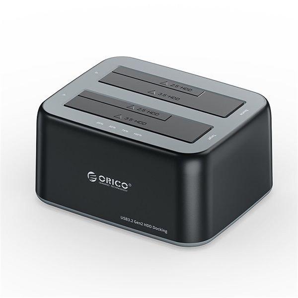 Orico 6829C3-C 2,5"/3,5" SATA HDD/SSD Dual-bay Dock with Offline Clone
Function Black