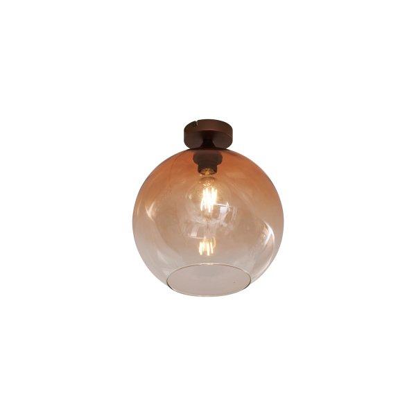 Art Deco mennyezeti lámpa sötét bronz barna üveggel - Sandra