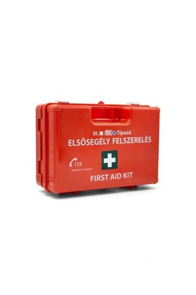 ”IV” típusú falra rögzíthető munkahelyi elsősegély felszerelés
101-200 fős üzemek, vállalkozások, cégeknek