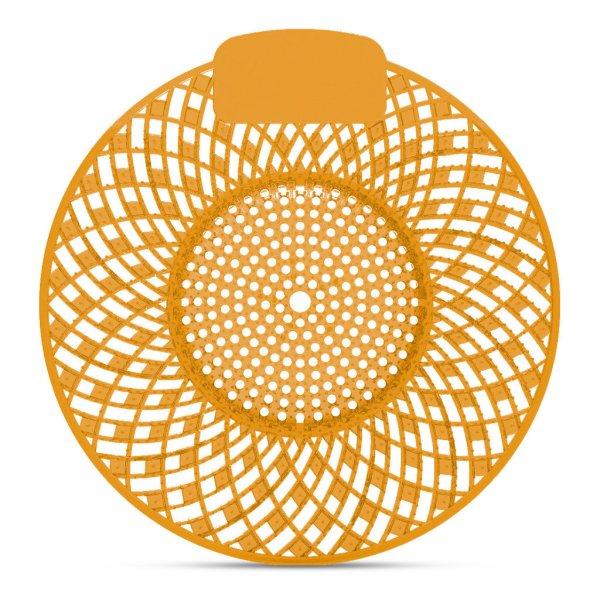 Piszoár illatosító rács Spiral, mangó illatú (sötét sárga)