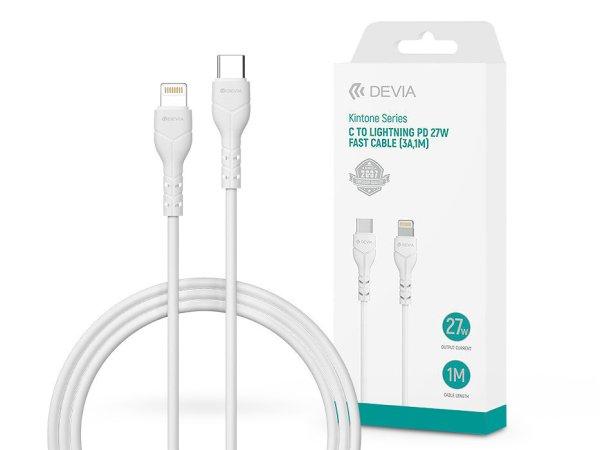 Devia USB Type-C - Lightning adat- és töltőkábel 1 m-es vezetékkel - Devia
Kintone Series Type-C to Lightning PD Cable - 27W - fehér