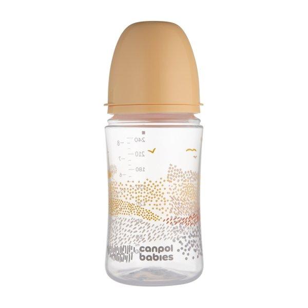 Canpol babies Anti-kólikás cumisüveg, EasyStart, GOLD, 240 ml - bézs
