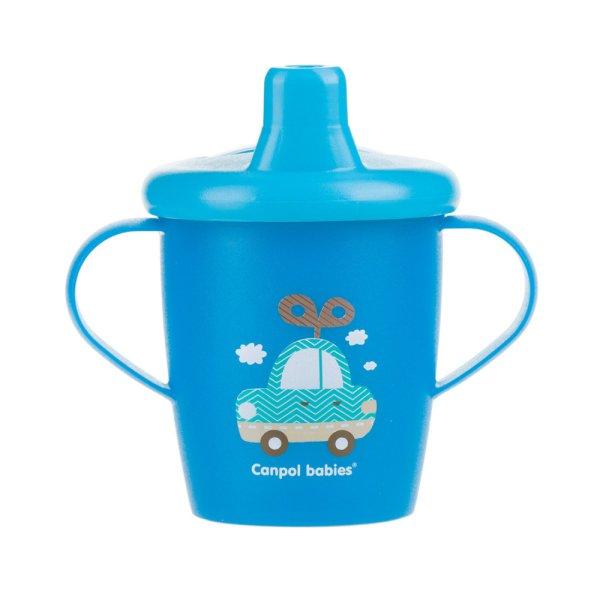 Canpol babies Csöpögésmentes pohár, kemény, 250 ml, TOYS - kék