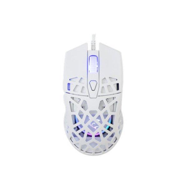 WHITE SHARK GM-5018W CARADOC-B 7D / 7200 dpi fehér RGB gamer egér