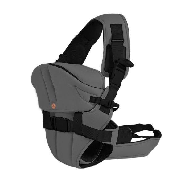 Cangaroo Carry Go 4 pozíciós, kapucnis csatos hordozó - Sötétszürke