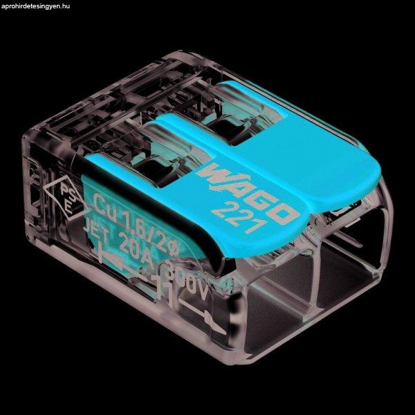 WAGO 221 CONNECTOR, 2 CONDUCTORS 0,5-6 MM2