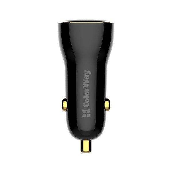 COLORWAY Autós töltő, CW-CHA046PD-BK Power Delivery Port PPS USB (USB-A +
USB-C) (60 W) Fekete