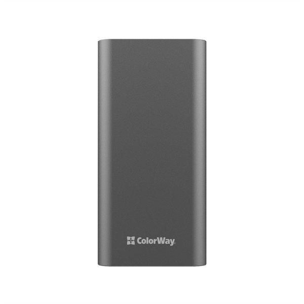 COLORWAY USB töltő adapter, Power Bank 20 000 mAh teljes (USB QC3.0 + USB-C
tápellátás 22,5 W) Szürke CW-PB200LPH3GR-PDD
