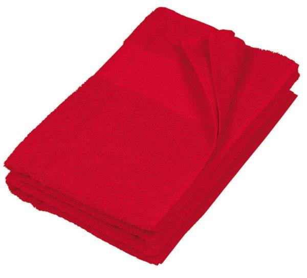 Uniszex pamut strandtörölköző, Kariban KA111, Red-100X150