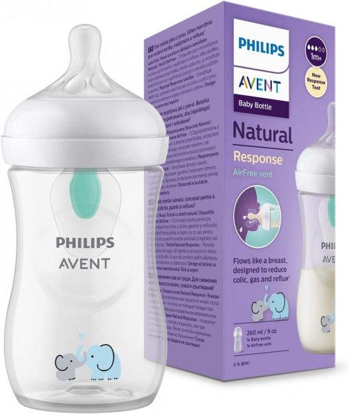 Philips AVENT Natural Response with Airfre 260 ml cumisüveg 1hó+ elefánt 