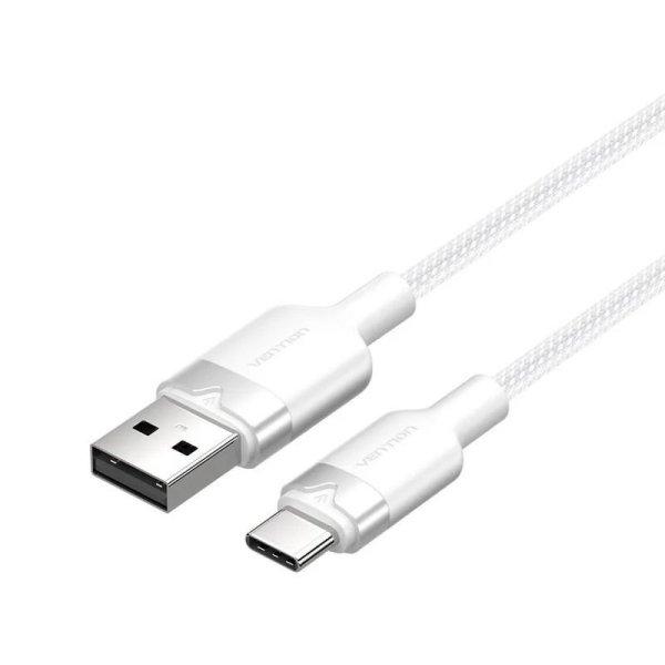 Vention USB 2.0 A Male to C Male 3A Aluminum Alloy Type cable 2m White