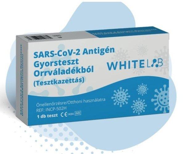 COVID-19 antigén gyorsteszt Orrváladékból önellenőrzésre - WhiteLAB - 10
db