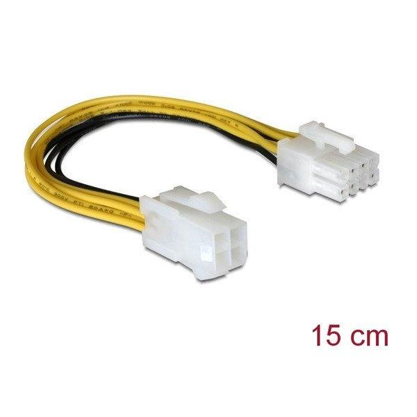 Delock Kábel - 82405 (Alaplapi átalakító kábel, 8 tűs EPS -> 4 tűs
ATX/P4, 15cm)