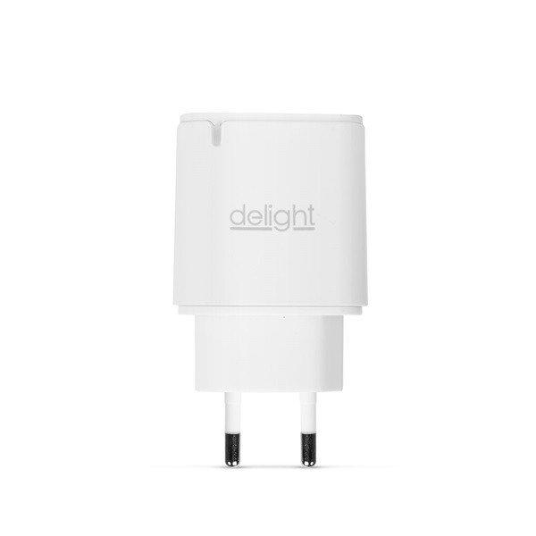Delight Telefon töltő - 1db Type-C PD20W gyorstöltéssel, Fehér