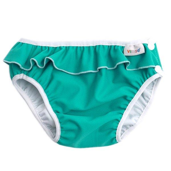 Vimse úszópelenka - fodros Crayon Green - L