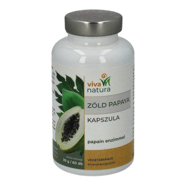 VIVA NATURA ZÖLD PAPAYA KAPSZULA 60DB