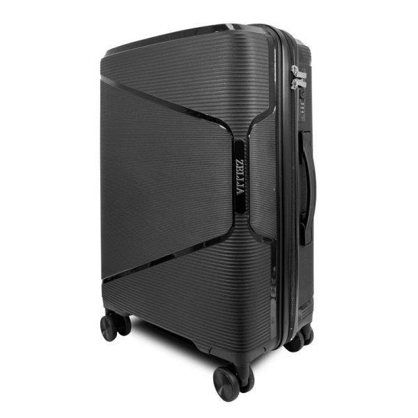 Zellia fekete M 20 kg-os feladós bőrönd