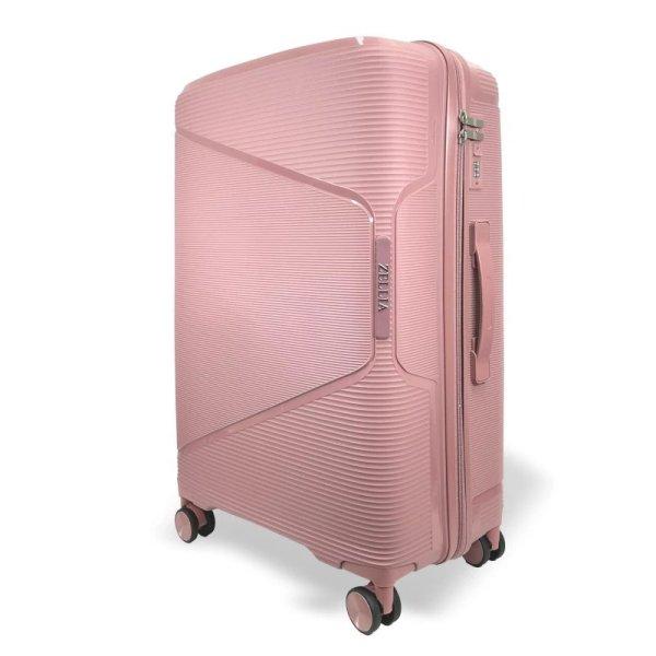 Zellia rosegold L feladós bőrönd