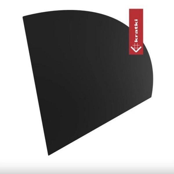 KRATKI LEMEZ ALÁTÉT FEKETE 100x100 cm SAROK, ÍVES
