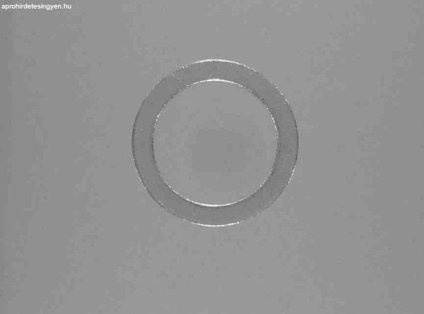DIN 7603 szabványú alumínium tömítő alátét, 16 mm belső átmérő, 22
mm külső átmérő, 1,5 mm vastagság