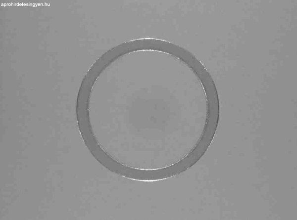 DIN 7603 szabványú alumínium tömítő alátét, 22 mm belső átmérő, 27
mm külső átmérő, 1,5 mm vastagság