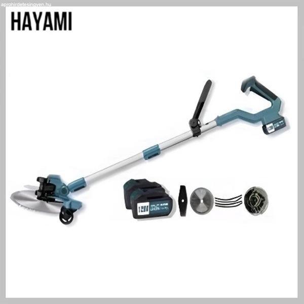  HAYAMI 128V Akkumulátoros fűkasza többféle vágófejjel HA-1041 