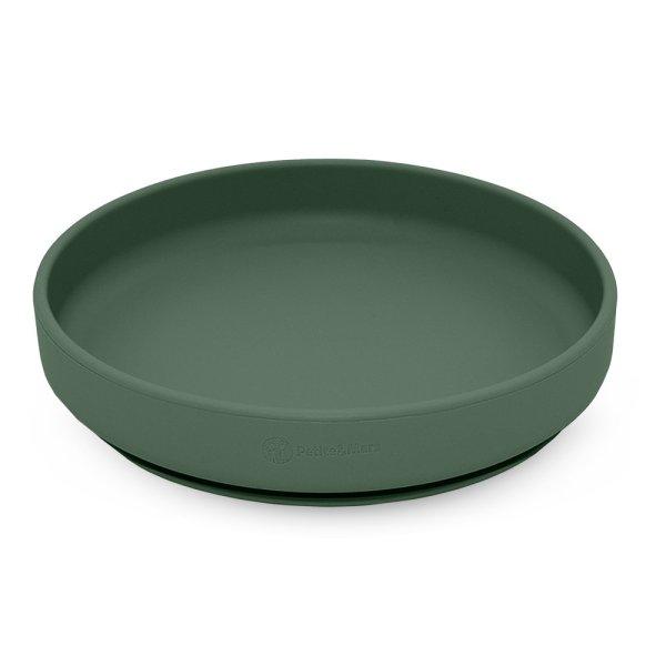 Petite&Mars Szilikon tányér tapadókoronggal, Take&Match, Misty Green, 6 hó+