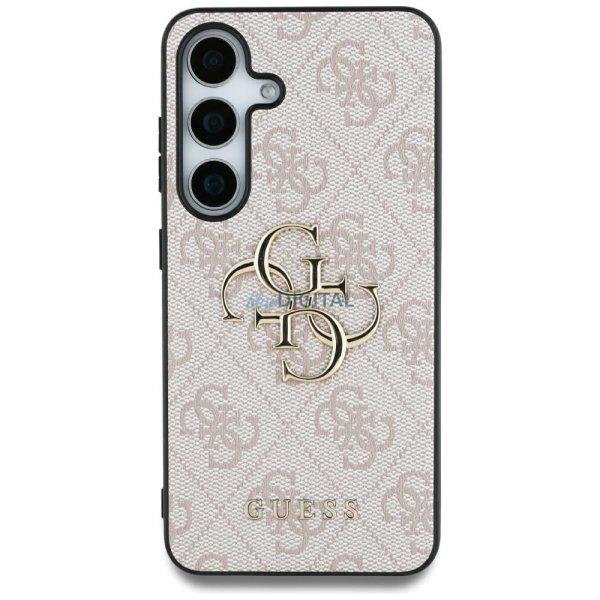 Guess GUHCS25L4GMGPI 4G PU Big Logo tok Samsung Galaxy S25 Ultra - rózsaszín
