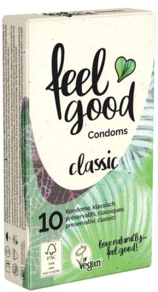 feelgood «classic» classic transparent, vegan condoms 10 pcs