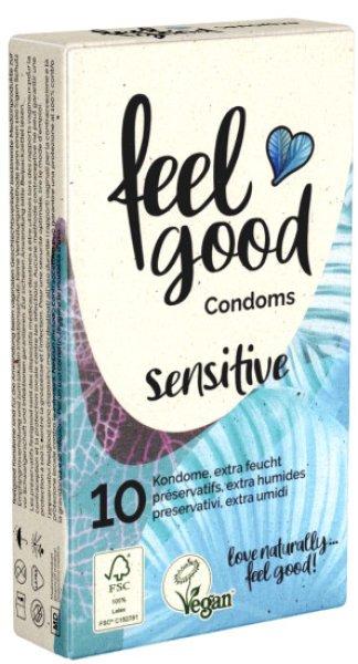 feelgood «sensitive» extra lubricated condoms 10 pcs