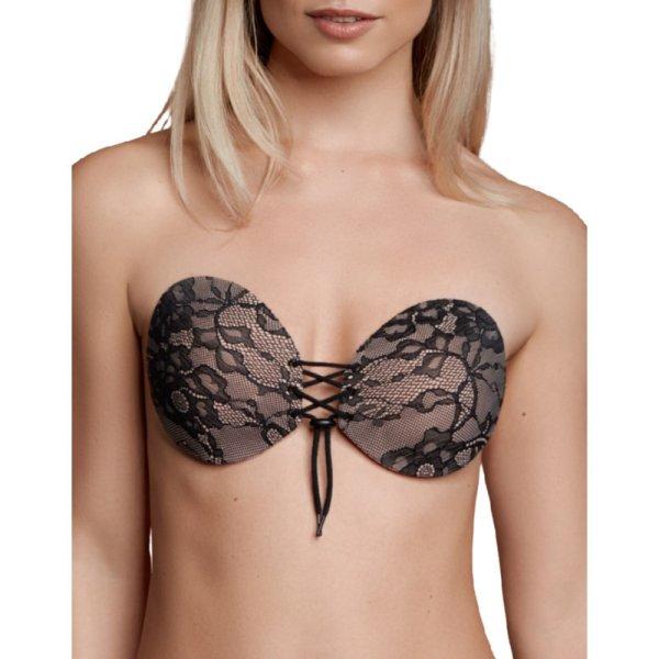 BYE-BRA – ragasztós, hímzett D kosaras melltartó