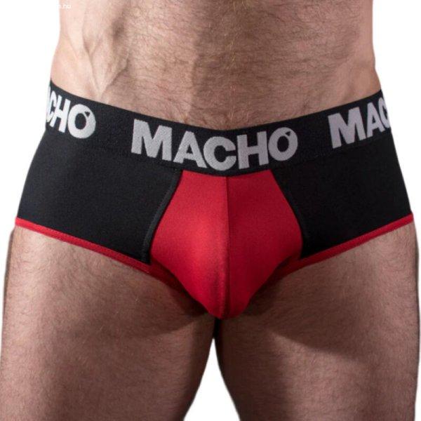 MACHO - érzéki fekete-piros slip férfiaknak