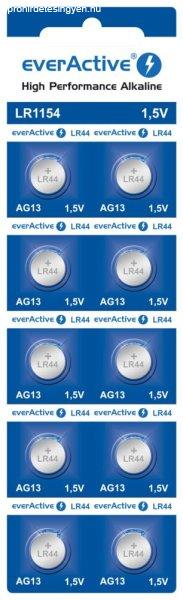Bateria everActive Alkaline G13 LR44 LR1154 buborékcsomagolás 10szt.