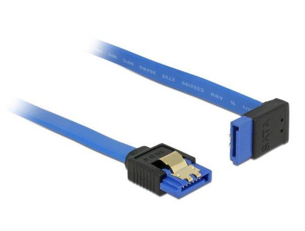 DeLock SATA 6 Gb/s receptacle straight > SATA receptacle upwards angled 0,5m
Blue with Gold Clips Cable