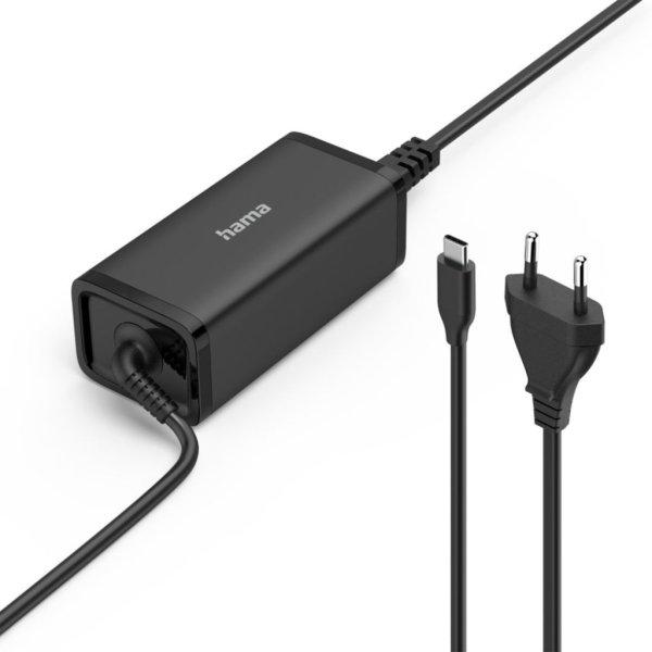 Hama Univerzális USB-C notebook hálózati adapter 100W Black
