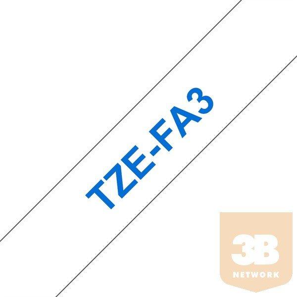 BROTHER Festékszalag TZe-FA3, Fehér alapon Kék, Szövet szalag, 12mm
0.47", 3 méter