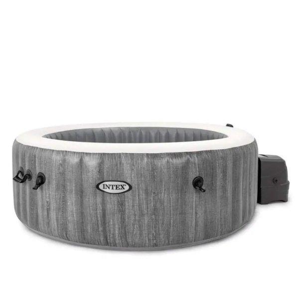 INTEX PureSPA Greywood Deluxe jacuzzi, 4 személyes, kerek, D196 x 71 cm,
szürke / fehér (28440)