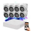 Hikvision TurboHD-TVI 8 kamers dome kamerarendszer 2MP szn