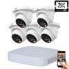 Dahua 5 dome kltri kamers IP kamerarendszer 4MP sznes j