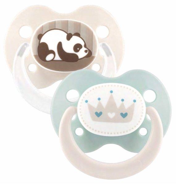 Baby-Nova szilikon fogszabályzós cumi 0-6 hó 2db/csom - panda/korona 