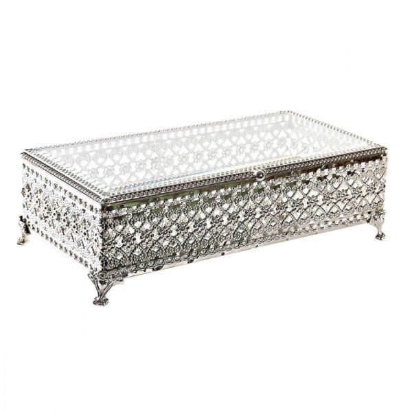 Ékszeres doboz DKD Home Decor Kristály Ezüst színű Fém (25,5 x 12,5 x 7,5
cm) MOST 33660 HELYETT 19702 Ft-ért!