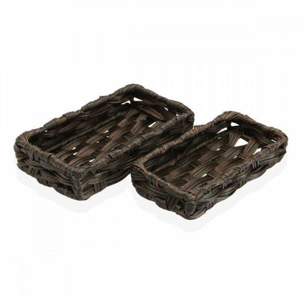 Kosár készlet Versa Sötétbarna Polietilén 2 Darabok (11 x 4 x 20 cm) (2
pcs) MOST 4687 HELYETT 2456 Ft-ért!