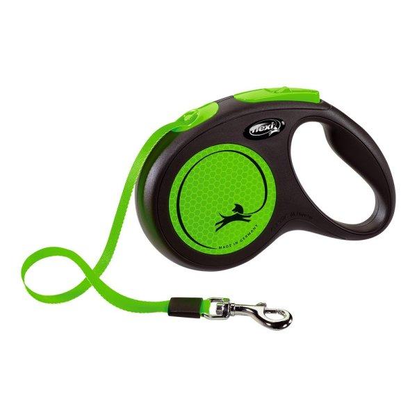 Póráz Flexi NEW NEON 5 m M méret Zöld MOST 18029 HELYETT 12286 Ft-ért!